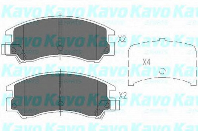 KAVO PARTS kbp8008 -  Комплект тормозных колодок, дисковый тормоз
